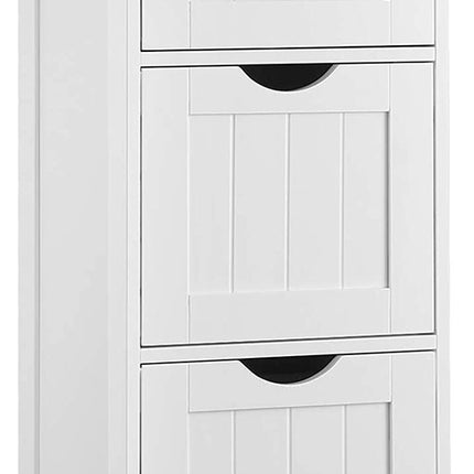 VASAGLE Floor Cabinet with 3 Drawers White BBC50WT