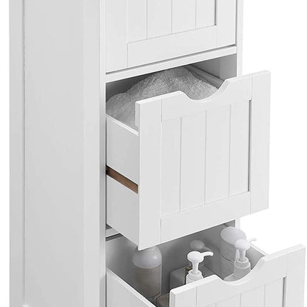 VASAGLE Floor Cabinet with 3 Drawers White BBC50WT