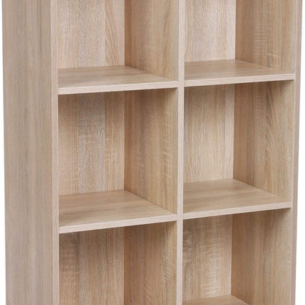VASAGLE Bookcase with 6 Compartments Wooden Shelving