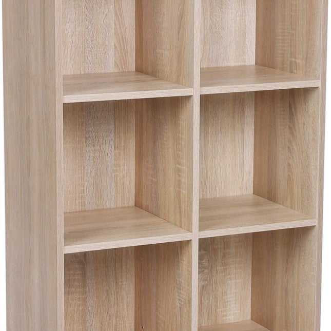 VASAGLE Bookcase with 6 Compartments Wooden Shelving
