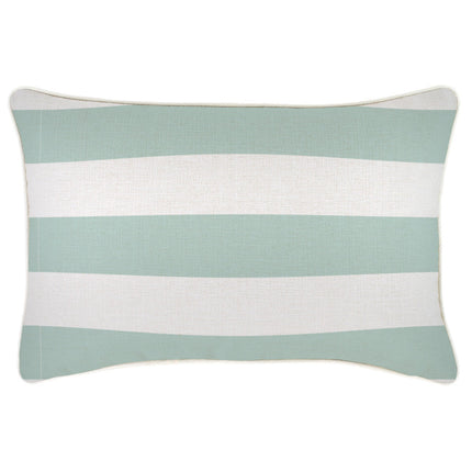 Cushion Cover-With Piping-Deck-Stripe-Mint-35cm x 50cm