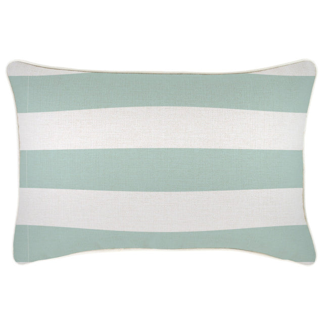 Cushion Cover-With Piping-Deck-Stripe-Mint-35cm x 50cm