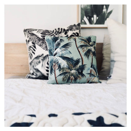 Cushion Cover-With Piping-Palm Trees Lagoon-45cm x 45cm