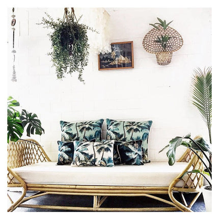 Cushion Cover-With Piping-Palm Trees Lagoon-60cm x 60cm