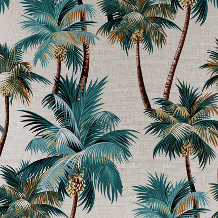 Cushion Cover-With Piping-Palm Trees Natural-35cm x 50cm