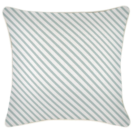 Cushion Cover-With Piping-Side Stripe Seafoam-45cm x 45cm