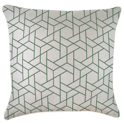 Cushion Cover-With Piping-Milan Green-60cm x 60cm