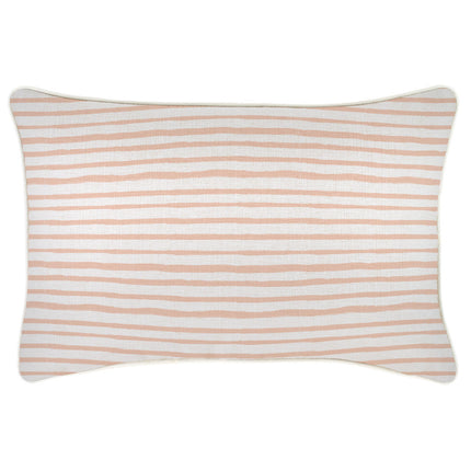 Cushion Cover-With Piping-Paint Stripes Blush-35cm x 50cm