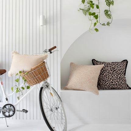 Cushion Cover-With Piping-Positano Blush-60cm x 60cm