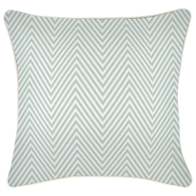 Cushion Cover-With Piping-Zig Zag Pale Mint-45cm x 45cm