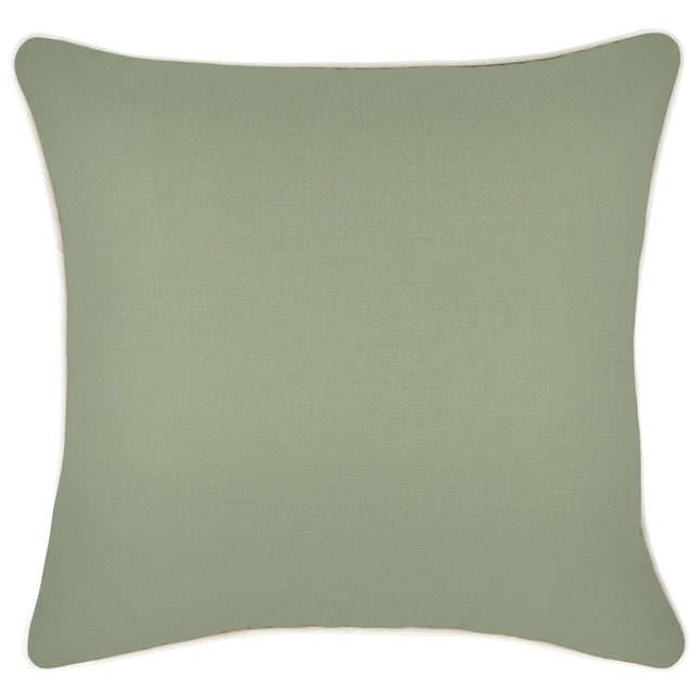 Cushion Cover-With Piping-Solid-Sage-45cm x 45cm