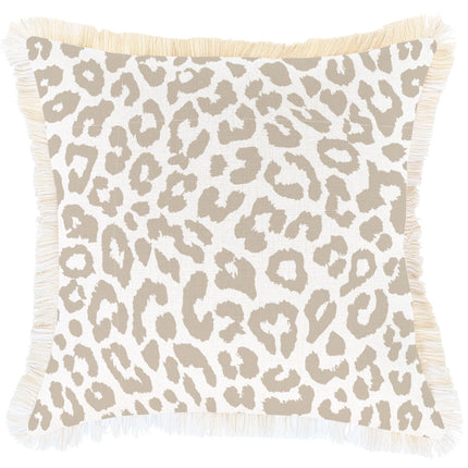 Cushion Cover-Coastal Fringe- Safari-45cm x 45cm