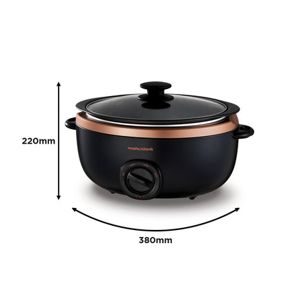 Morphy Richards 6.5l Sear & Stew Slow Cooker - Rose Gold