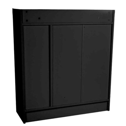 Sarantino New 21 Pairs Shoe Cabinet Rack Storage Organiser Shelf 2 Doors Cupboard Black