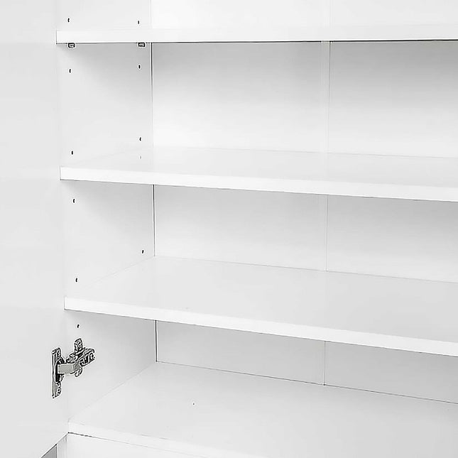 Sarantino New 21 Pairs Shoe Cabinet Rack Storage Organiser Shelf 2 Doors Cupboard White