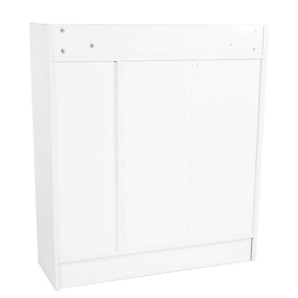 Sarantino New 21 Pairs Shoe Cabinet Rack Storage Organiser Shelf 2 Doors Cupboard White