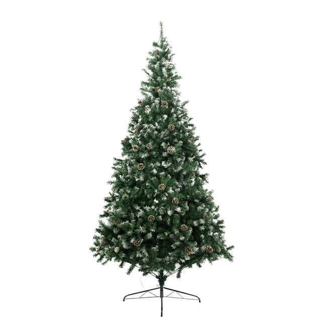 Christabelle 2.7m Pre Lit LED Christmas Tree Decor with Pine Cones Xmas Decorations