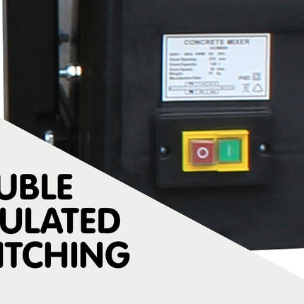 Kartrite 140L Cement Concrete Mixer Sand Gravel Portable 650W