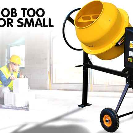 Kartrite 140L Cement Concrete Mixer Sand Gravel Portable 650W
