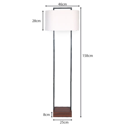 Sarantino Wood Floor Lamp in Cherry Finish
