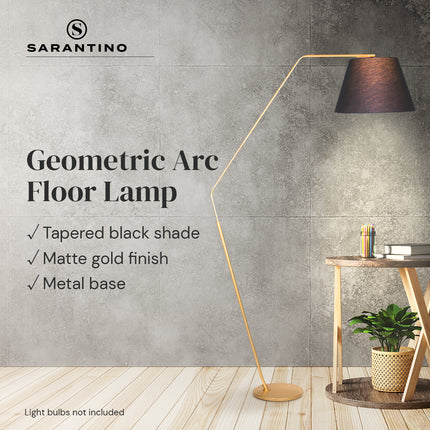 Sarantino Arc Floor Lamp with Empire Shade