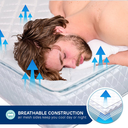 Laura Hill Mattress Queen Size Pillow Top Pocket Spring High Density Foam 22cm