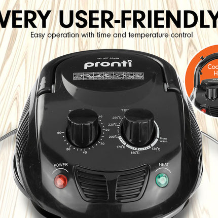 Pronti 17L Family Turbo Convection Oven Broiler Cooker - A18 Black