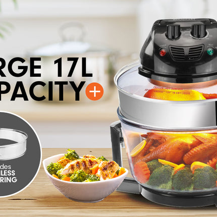 Pronti 17L Family Turbo Convection Oven Broiler Cooker - A18 Black