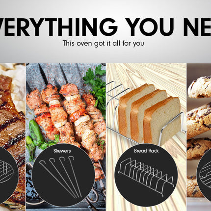 Pronti 17L Family Turbo Convection Oven Broiler Cooker - A18 Black