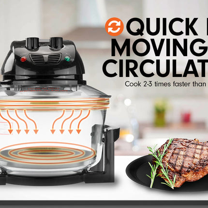 Pronti 17L Family Turbo Convection Oven Broiler Cooker - A18 Black