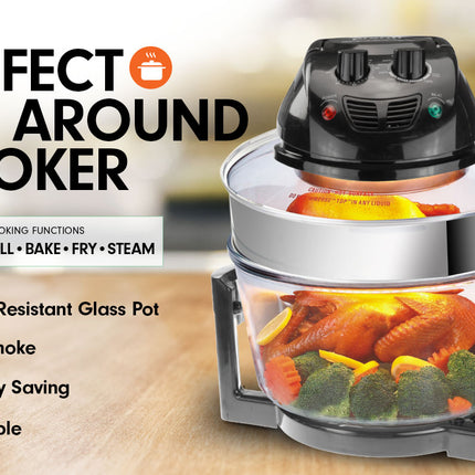 Pronti 17L Family Turbo Convection Oven Broiler Cooker - A18 Black