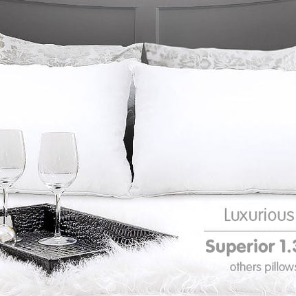 Laura Hill Duck Down Feather Pillow Twin Set - 1.3kg