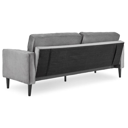 Sarantino Faux Velvet Sofa Bed Couch Furniture Lounge Suite Seat Grey