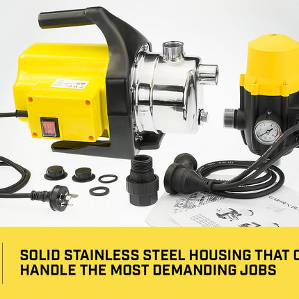 HydroActive Weatherised 1200w Rain Water Tank Auto Pressure Electric Garden Irrigation Pump