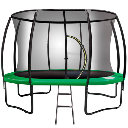 Kahuna 16ft Trampoline Free Ladder Spring Mat Net Safety Pad Cover Round Enclosure - Green
