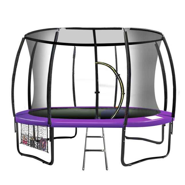 Kahuna 16ft Trampoline Free Ladder Spring Mat Net Safety Pad Cover Round Enclosure - Purple