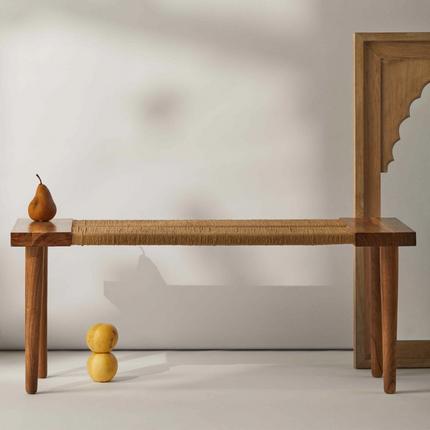 Tree Stripes Danish Cord Bench