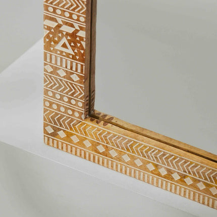 Tree Stripes Carved Mirror