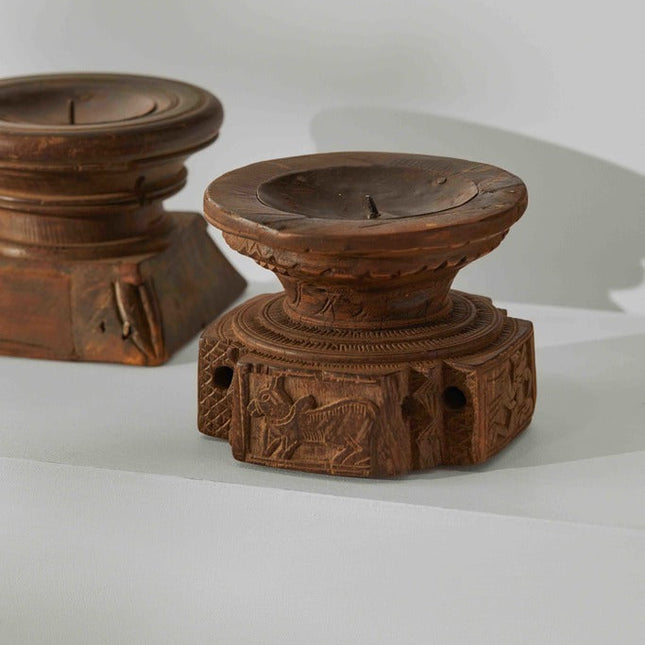 Tree Stripes Seeder Candle Holder - Medium