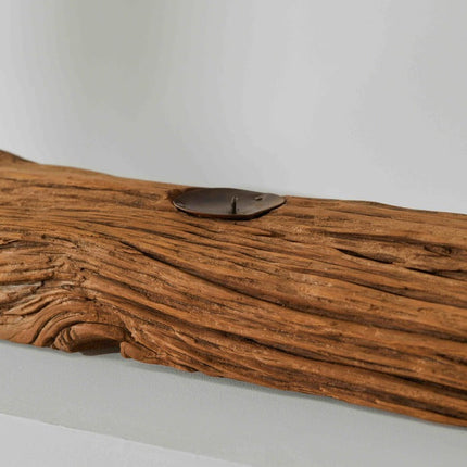 Tree Stripes Rustic Log Candle Holder