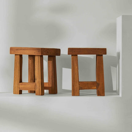 Tree Stripes Rustic Mini Stool