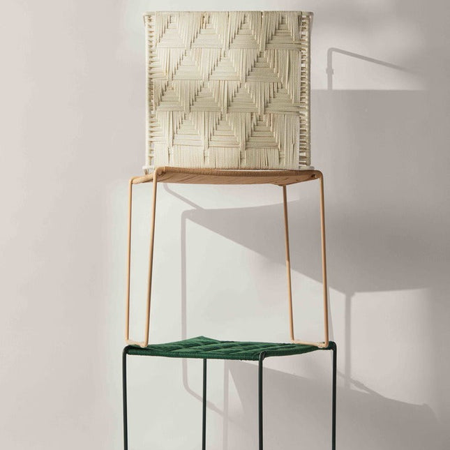 Tree Stripes Woven Table / Stool - Green