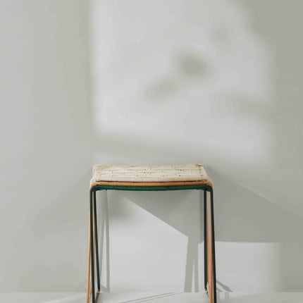 Tree Stripes Woven Table / Stool - Green