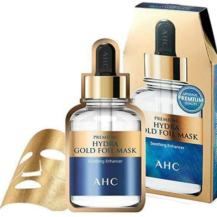 AHC Premium Hydra Gold Foil Mask Soothing Enhancer Whitening Anti Wrinkle 5pc x 25g