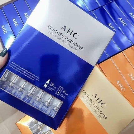 AHC Korea Capture Turnover 28 Bottles Hyaluronic Ampoule Set + Peeling Ampoule x4