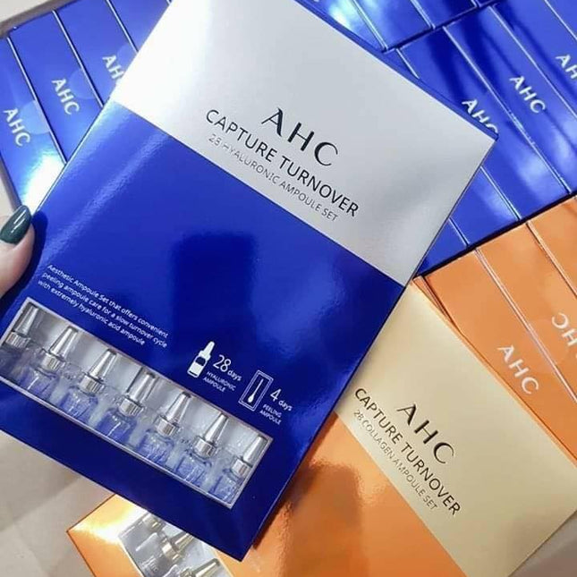 AHC Korea Capture Turnover 28 Bottles Hyaluronic Ampoule Set + Peeling Ampoule x4