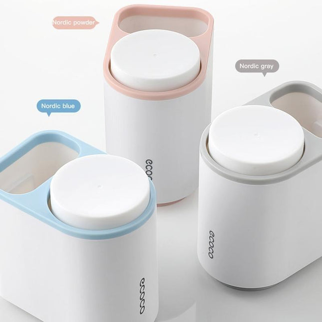 Ecoco Toothbrush Holder Multifunctional Wall-Mounted Magnetic Bathroom Grey