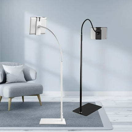 Adjustable Floor Stand Lazy Mount Holder Arm Bracket For iPad Tablet iPhone 175cm White