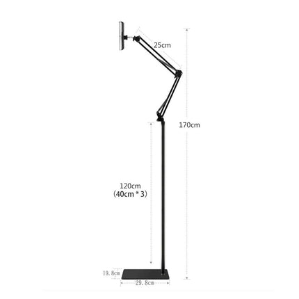 Hands Free Floor Stand Adjustable Bed Clip Holder For Tablet iPad iPhone 170cm