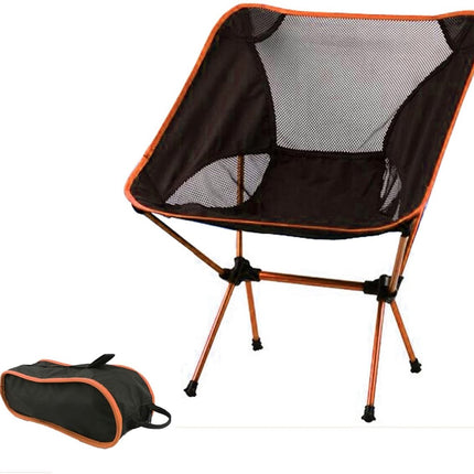 Ultralight Aluminum Alloy Folding Camping Camp Chair Outdoor Hiking Patio Backpacking Brown